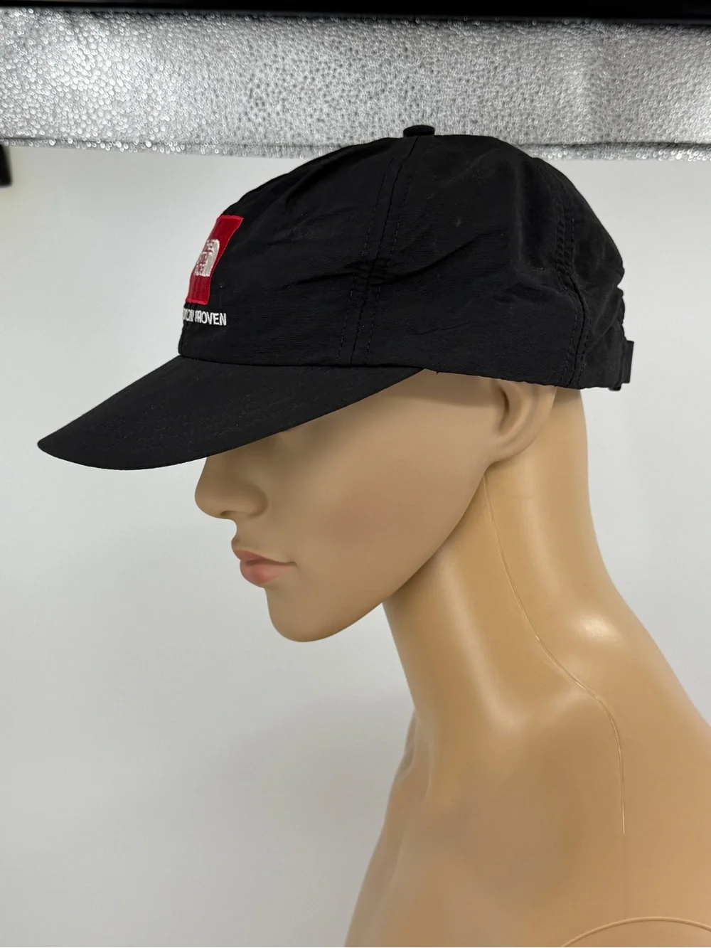 Vintage 90s The North Face Expedition Proven 30 Years Black Strapback Cap Hat